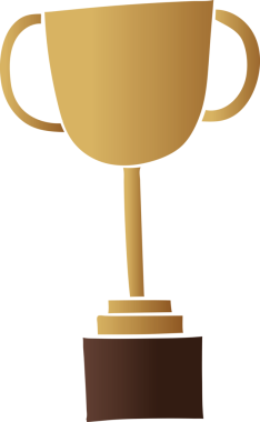 Şeffaf arka planda altın fincanın dijital png çizimi. İzole imaj, kazanma ve spor konsepti.