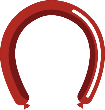 Şeffaf arkaplanda sosis sembolünün dijital png çizimi. İzole görüntü, yiyecek ve sembol kavramı.