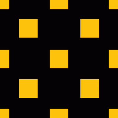 Şeffaf arkaplanda sarı kare desenlerinin dijital png çizimi. İzole görüntü, kalıp ve şekil kavramı.