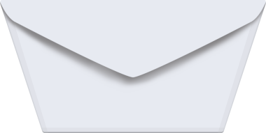 Şeffaf arkaplanda beyaz zarfın dijital png çizimi. İzole görüntü, mesaj ve iletişim konsepti.