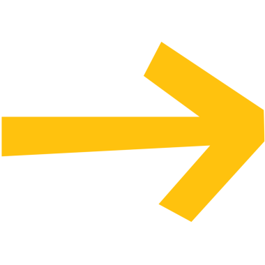 Şeffaf arkaplanı gösteren sarı okun dijital png çizimi. İzole görüntü, şekil, renk ve yön kavramı.