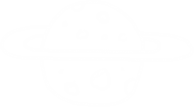 Şeffaf arkaplanda beyaza boyanmış halkalı gezegenin dijital png çizimi. İzole görüntü, satürasyon, uzay ve astronomi.