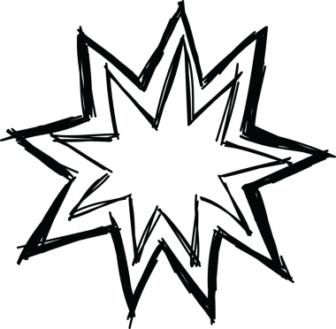 Şeffaf arkaplanda siyah şekillerin dijital png çizimi. İzole görüntü, şekiller ve kalıp kavramı.