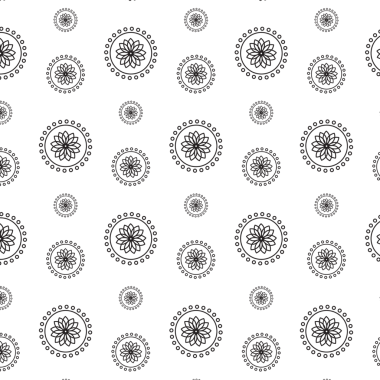 Şeffaf arkaplanda tekrarlanan siyah rosetlerin dijital png çizimi. Ayrı resim, tasarım arkaplan ve maket.