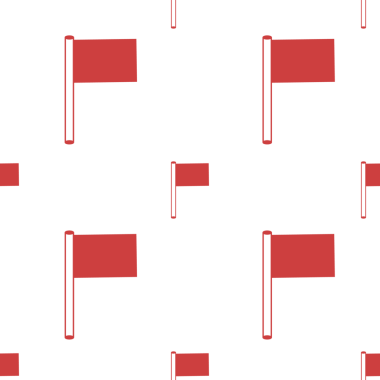 Şeffaf arkaplanda kırmızı bayrakların dijital png çizimi tekrarlandı. Ayrı resim, tasarım arkaplan ve maket.