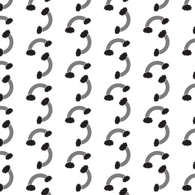 Şeffaf arkaplanda siyah gökkuşağının dijital png çizimi. İzole görüntü, hava ve model kavramı.