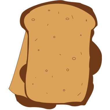 Şeffaf arkaplanda büyük kahverengi sandviçin dijital png çizimi. İzole görüntü, beslenme ve yemek..