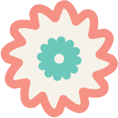 Digital png illustration of colourful flower on transparent background. Isolated image, shapes, background design and pattern.