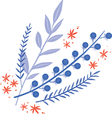 Şeffaf arka planda çiçeklerin ve bitkilerin dijital png çizimi. İzole görüntü, doğa ve güzellik konsepti.