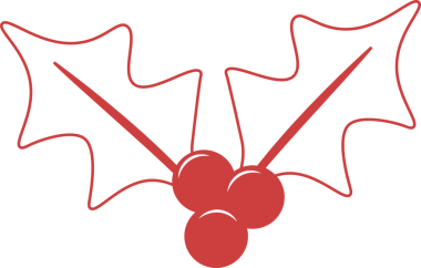 Şeffaf arkaplanda kırmızı çobanpüskülü gösteren dijital png çizimi. İzole görüntü, renk, Noel ve şekil konsepti.