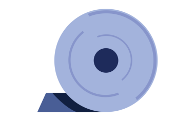 Mavi dairenin dijital png çizimi ve şeffaf arkaplanda kapı duruşu. Ayrı resim, arkaplan ve maket.