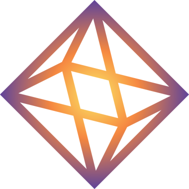 Şeffaf arkaplanda gradyan elmas şeklinin dijital png çizimi. Ayrı görüntü, renk ve desen kavramı.