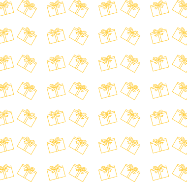 Şeffaf arkaplanda tekrarlanan sarı sunumların dijital png çizimi. İzole görüntü, kalıp ve şekil kavramı.