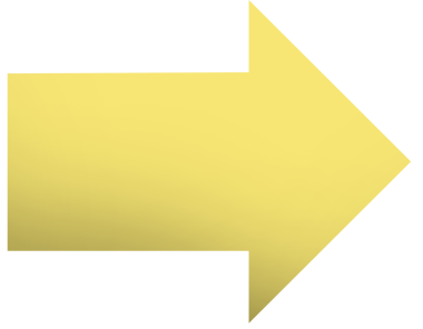 Saydam arkaplanda kopya alanı olan sarı okun dijital png çizimi. Ayrı görüntü, renk ve tasarım arkaplanı.