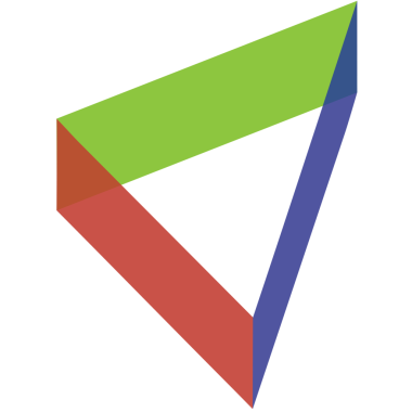 Şeffaf arkaplanda renkli soyut üçgen şekillerin dijital png çizimi. İzole görüntü, soyutlama ve şekil kavramı.