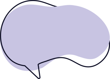 Şeffaf arkaplanda mor ve siyah metin baloncuklarının dijital png çizimi. İzole görüntü, mesaj ve iletişim konsepti.