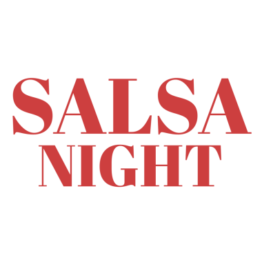 Şeffaf arkaplanda salsa gece metninin dijital png çizimi. İzole imaj, parti ve kutlama konsepti.