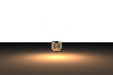 Şeffaf arkaplanda ampulün dijital png çizimi. İzole görüntü, enerji, fikirler ve yenilik.