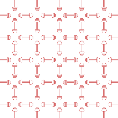 Şeffaf arkaplanda dambıl desenlerinin dijital png çizimi. İzole görüntü, spor, arkaplan tasarımı ve desen.