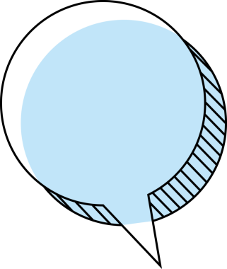 Şeffaf arkaplanda mavi konuşma baloncuğunun dijital png çizimi. İzole görüntü, mesaj ve iletişim konsepti.