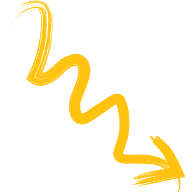 Şeffaf arkaplanda sarı okun dijital png çizimi. İzole görüntü, şekil ve sembol kavramı.