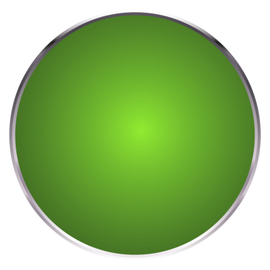 Saydam arkaplanda kopyalama alanı olan büyük yeşil dairenin dijital png çizimi. İzole görüntü, şekil, renk ve desen kavramı.