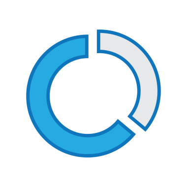 Şeffaf arkaplanda kırık mavi ve beyaz yüzüğün dijital png çizimi. İzole görüntü, şekil ve biçim, ortaklık ve birliktelik.