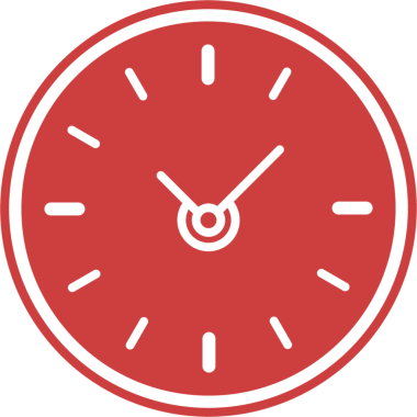 Şeffaf arkaplanda kırmızı saatin dijital png çizimi. İzole görüntü, zaman ve şekiller kavramı.