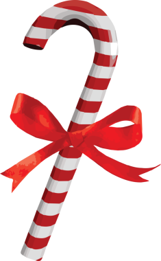 Şeffaf arkaplanda kırmızı ve beyaz şeker kamışının dijital png fotoğrafı. İzole görüntü, şekil, renk ve tatlılar ve noel konsepti.