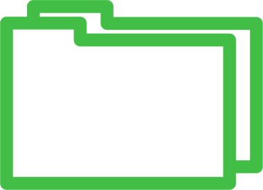 Şeffaf arkaplan üzerine dökümanlar için yeşil dizinlerin dijital png illüstrasyonu. İzole imaj, iş ve ofis kavramı.