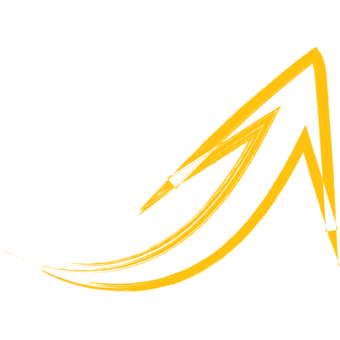 Şeffaf arkaplanda sarı okun dijital png çizimi. İzole görüntü, şekiller ve yön kavramı.