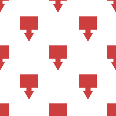 Saydam arkaplanda kopya alanı olan oklu kırmızı karelerin dijital png çizimi. İzole görüntü, renk ve yazma kavramı.