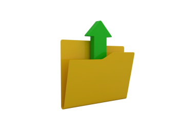 Şeffaf arkaplanda doküman giden kutusunun dijital png illüstrasyonu. İzole görüntü, hesaplama ve iletişim konsepti.