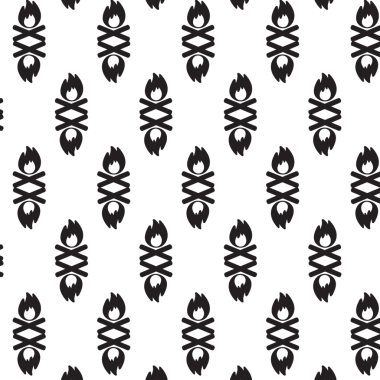 Şeffaf arkaplanda siyah ateş deseninin dijital png çizimi. İzole görüntü, kalıp ve şekil kavramı.