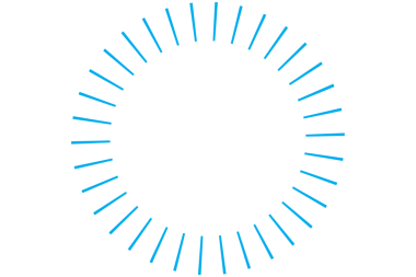 Şeffaf arkaplanda mavi kesikli dairenin dijital png çizimi. İzole görüntü, şekil ve renk kavramı.