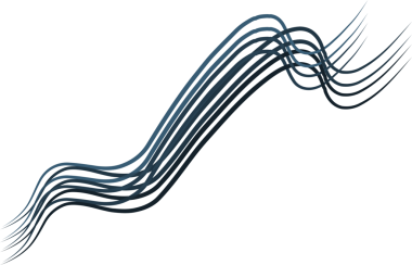 Şeffaf arkaplanda mavi dar dalgaların dijital png çizimi. İzole görüntü, şekil ve renk kavramı.