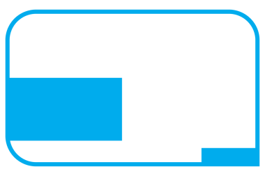 Şeffaf arkaplanda kopya alanı olan mavi ekranın dijital png çizimi. Ayrı görüntü, renk ve şekil kavramı.
