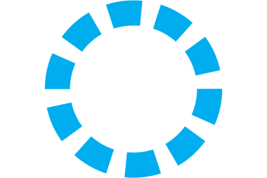 Saydam arkaplanda kopya alanı olan mavi kesikli dairenin dijital png çizimi. İzole görüntü, yazı ve renk kavramı.
