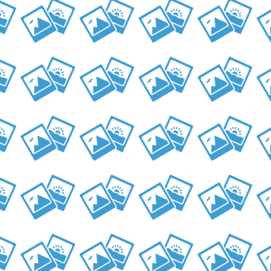 Şeffaf arkaplanda mavi anlık fotoğraf deseninin dijital png çizimi. İzole görüntü, kalıp ve şekil kavramı.