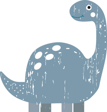 Şeffaf arkaplanda mavi dinozorun dijital png çizimi. İzole görüntü, hayvan ve sembol kavramı.