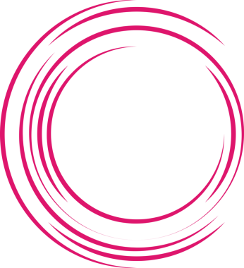 Şeffaf arkaplanda kopyalama alanı olan pembe dairelerin dijital png çizimi. İzole görüntü, yazı ve renk kavramı.