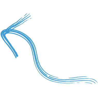 Şeffaf arkaplanda mavi okun dijital png çizimi. İzole görüntü, yön ve rota.