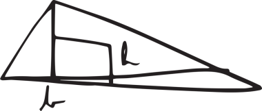 Şeffaf arkaplanda siyah üçgenin dijital png çizimi. İzole görüntü, şekil, renk ve desen kavramı.