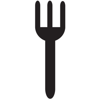 Şeffaf arkaplanda siyah çatalın dijital png çizimi. İzole görüntü, çatal bıçak ve yiyecek ve içecek konsepti.