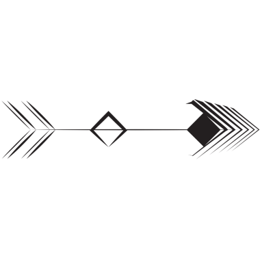 Şeffaf arkaplanda siyah okun dijital png çizimi. İzole görüntü, şekil ve sembol kavramı.