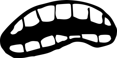 Şeffaf arka planda açık ağzın dijital png çizimi. İzole görüntü, şekil ve duygu konsepti.