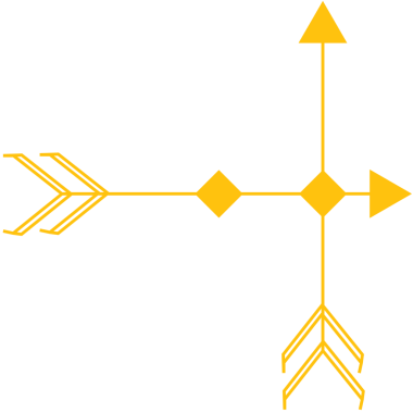 Şeffaf arkaplanda sarı okların dijital png çizimi. İzole görüntü, şekil ve sembol kavramı.