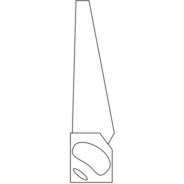 Şeffaf arkaplanda beyaz testerenin dijital png çizimi. İzole görüntü, şekiller ve araçlar konsepti.