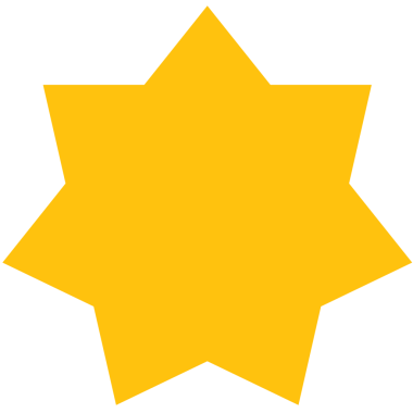 Saydam arkaplanda kopya alanı olan sarı yıldızın dijital png çizimi. İzole görüntü, şekil, renk ve tasarım arka planı.