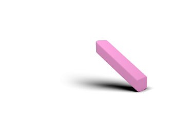 Şeffaf arkaplanda pembe tebeşirin dijital png çizimi. Ayrı görüntü, renk ve şekil kavramı.